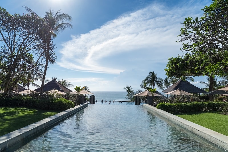 Pool and Blue sky in Bali