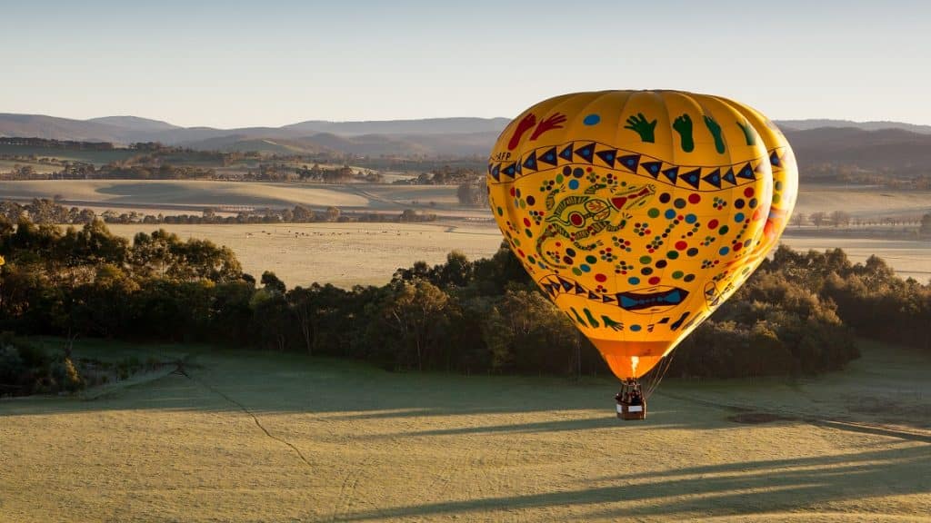 Hot Air Balloon At Sunrise