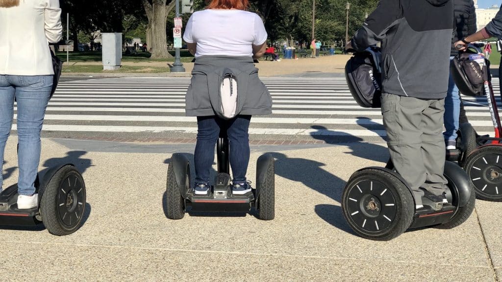 Group of Tourists on Segway Tour