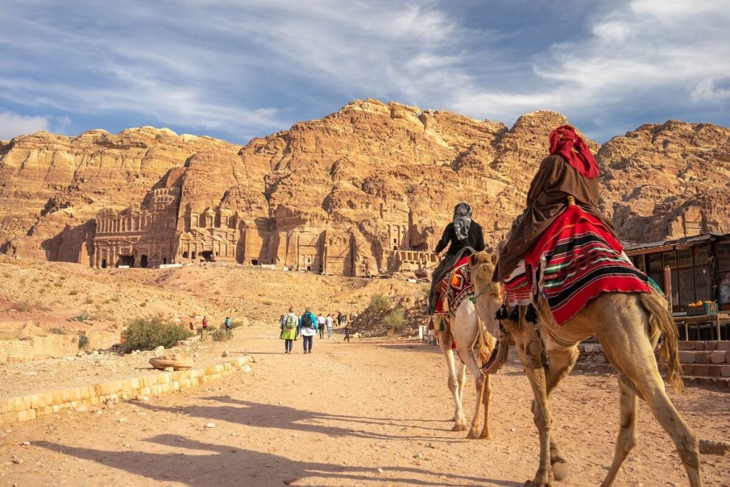 Tourists at Petra, Jordan