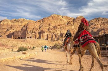 Tourists at Petra, Jordan